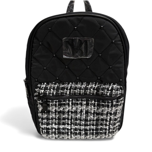 Badgley Mischka Backpack with Tweed Accents & Quilted Wallet - Picture 2 of 4